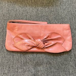 HOBO International Pink Bow Clutch/ Wristlet